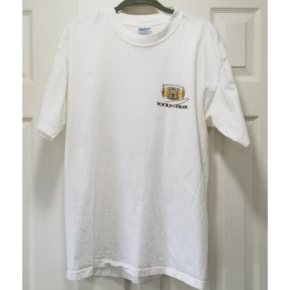 Tools of the trade graphic t shirt drums gildan ultra cotton heavyweight size L